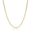 10k Yellow Gold 3mm Paperclip Chain Necklace 16" - 24" T685