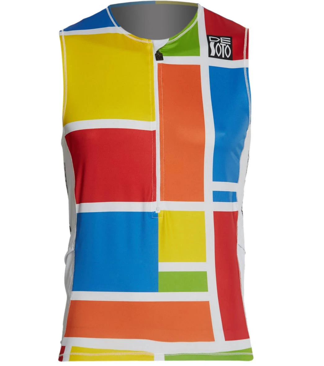 South Beach Mondrian Half Zip Tri Top S70374
