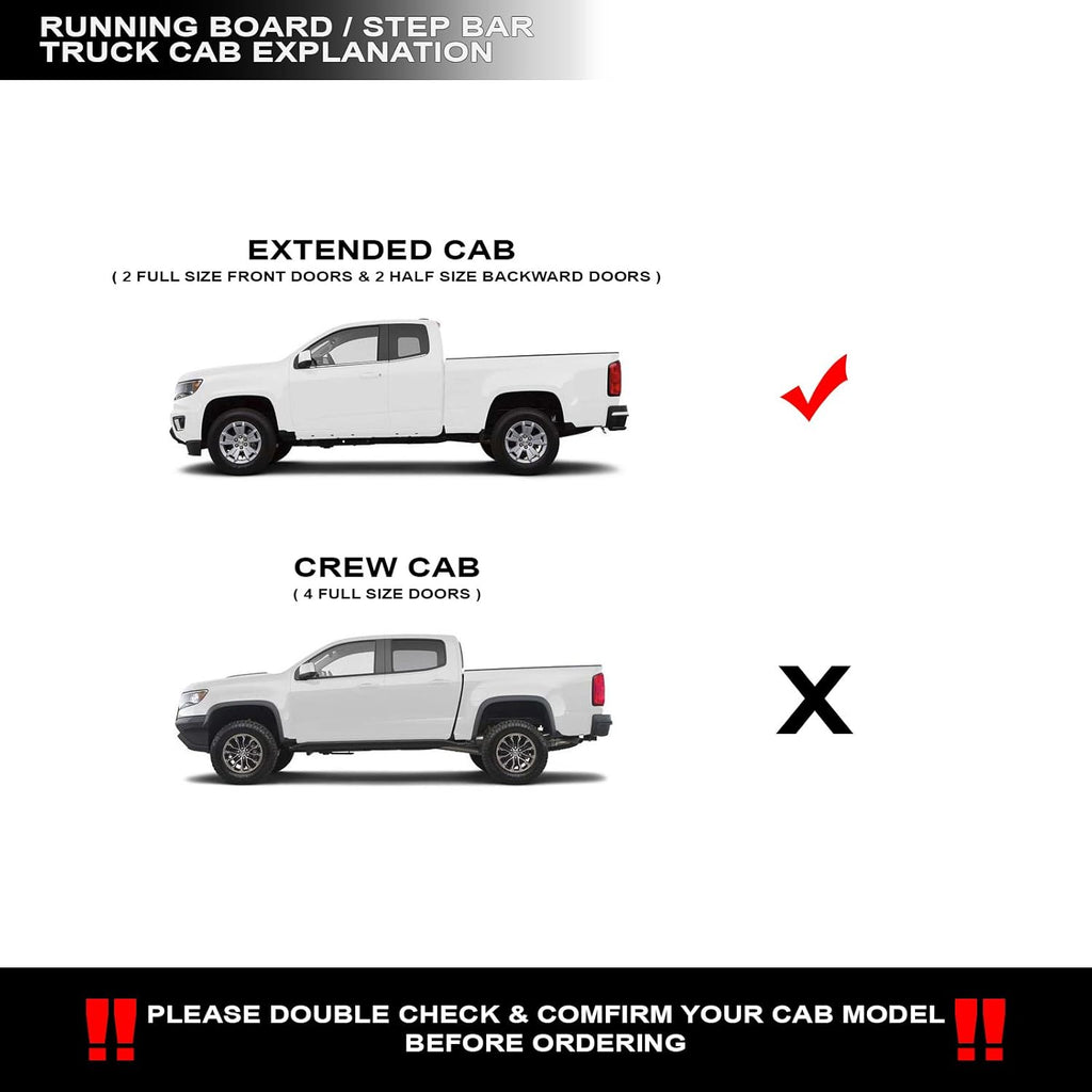 Matte Black Modular Drop Step Side Nerf Bars Rail Running Boards K1307