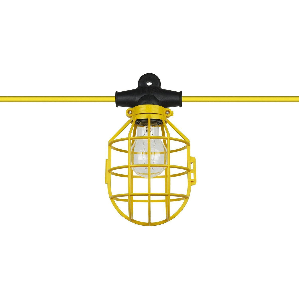 50 Foot 5 Bulb Incandescent Temporary String Light, Yellow - 2 Pack Z674