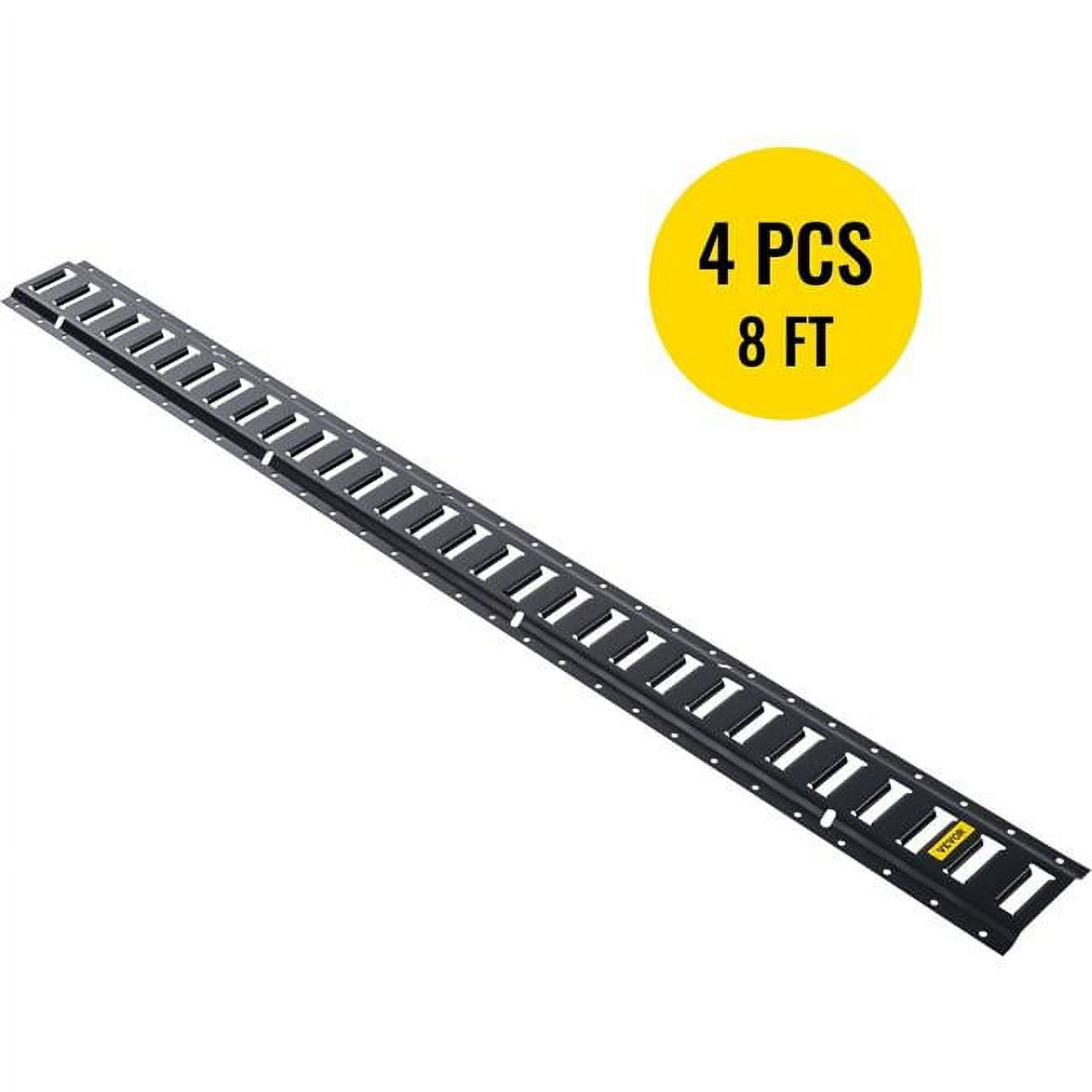 8 ft. Black Powder Coated E Track Tie Down Rail System 4 Piece C535