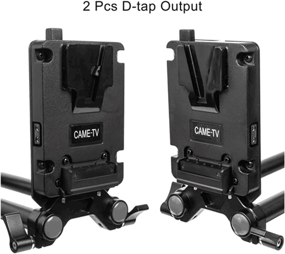 Mini V-Mount Plate with 2 D-tap Outputs and Dual 15mm Rod Clamp H4644