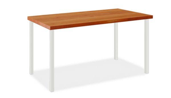 Cherry Top Table with White Base O65071