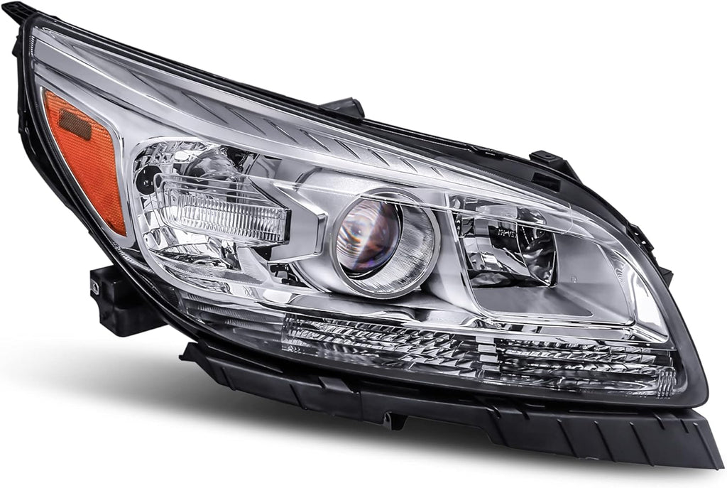 Left Headlight Assembly for 2013 2014 2015 Chevy Malibu Chrome Housing J775