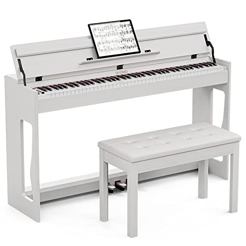 Black Full Size Weighted Key Digital Piano with Bench N252