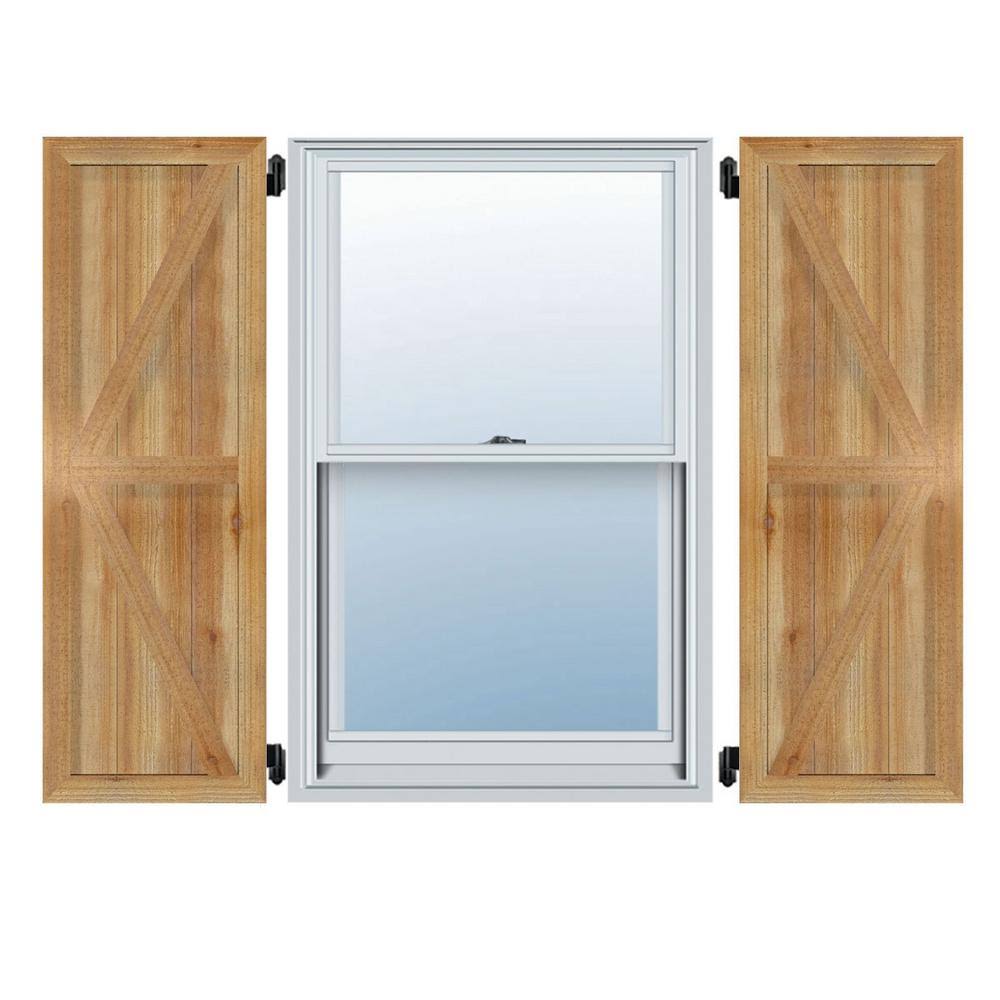 Rough Sawn Western Red Cedar Framed Board-n-Batten Shutters W743139
