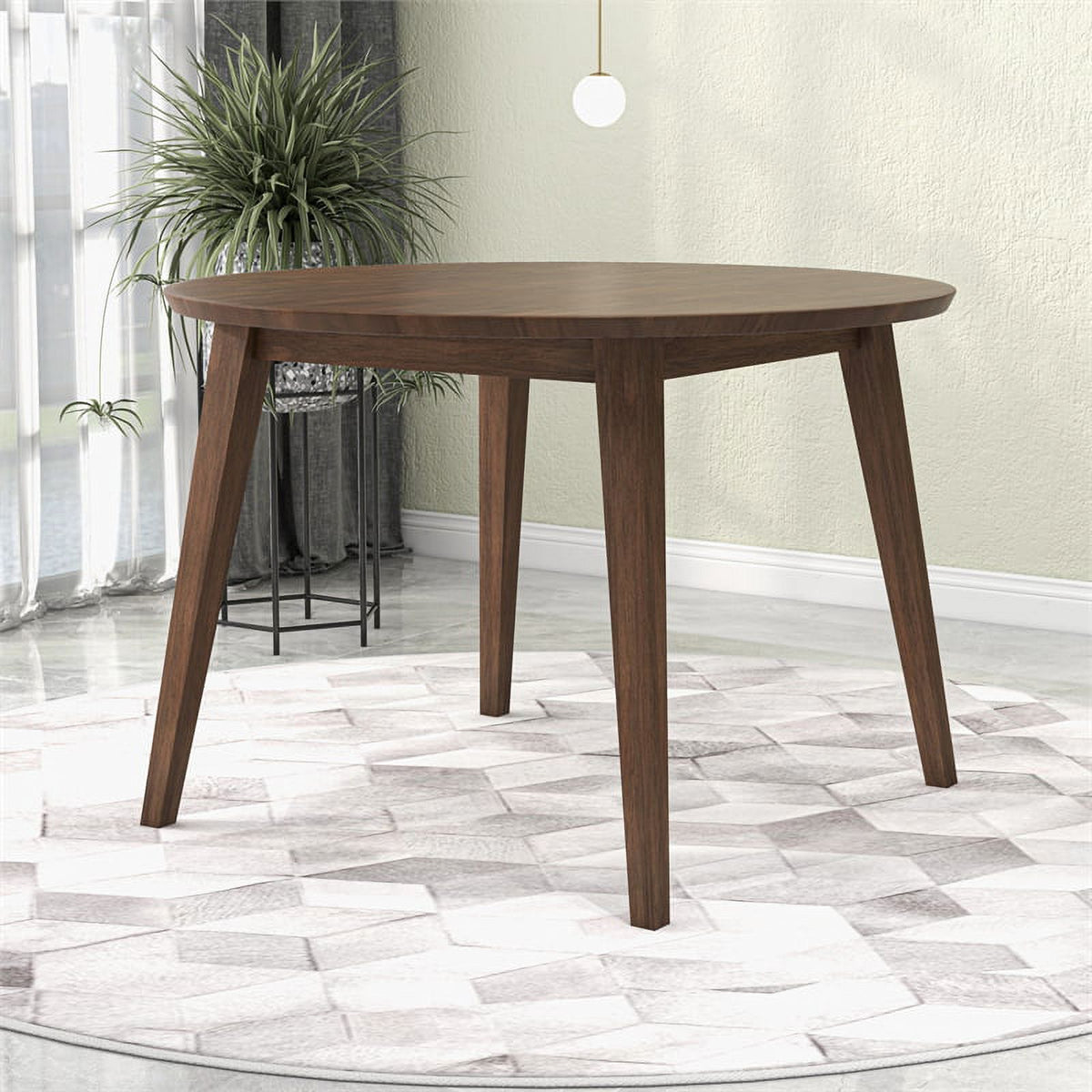 Walnut Round Solid Wood Dining Table M67800