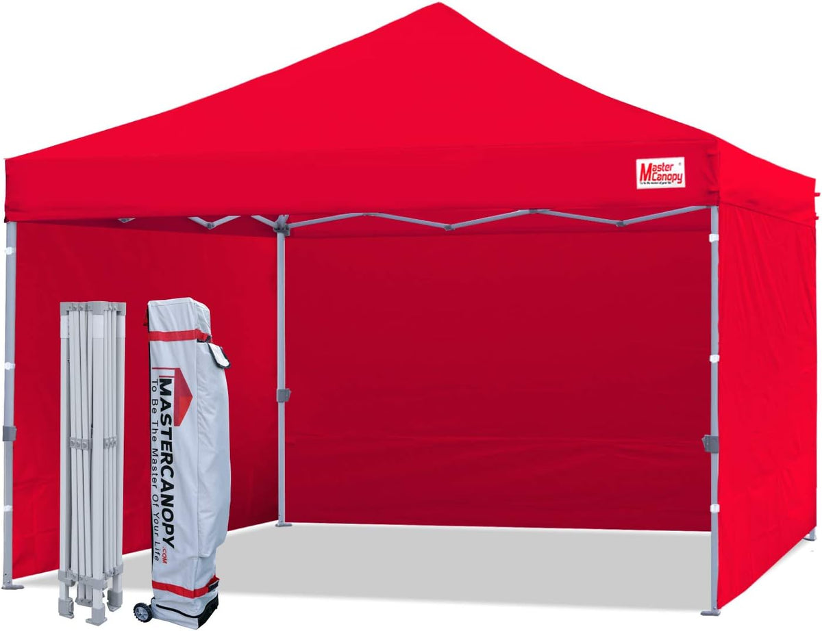 Pop-up Canopy Tent 10x10 Heavy Duty Instant Canopy with Sidewalls Pure White R970316