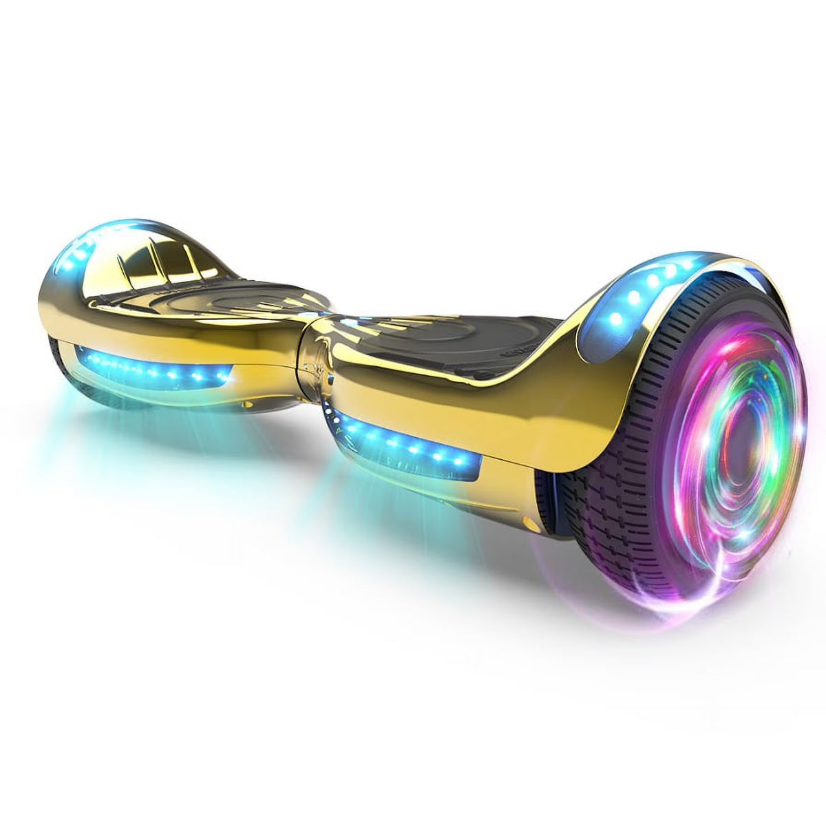 Chrome Gold Self Balancing Electric Scooter Hoverboard with Bluetooth Speaker A208331