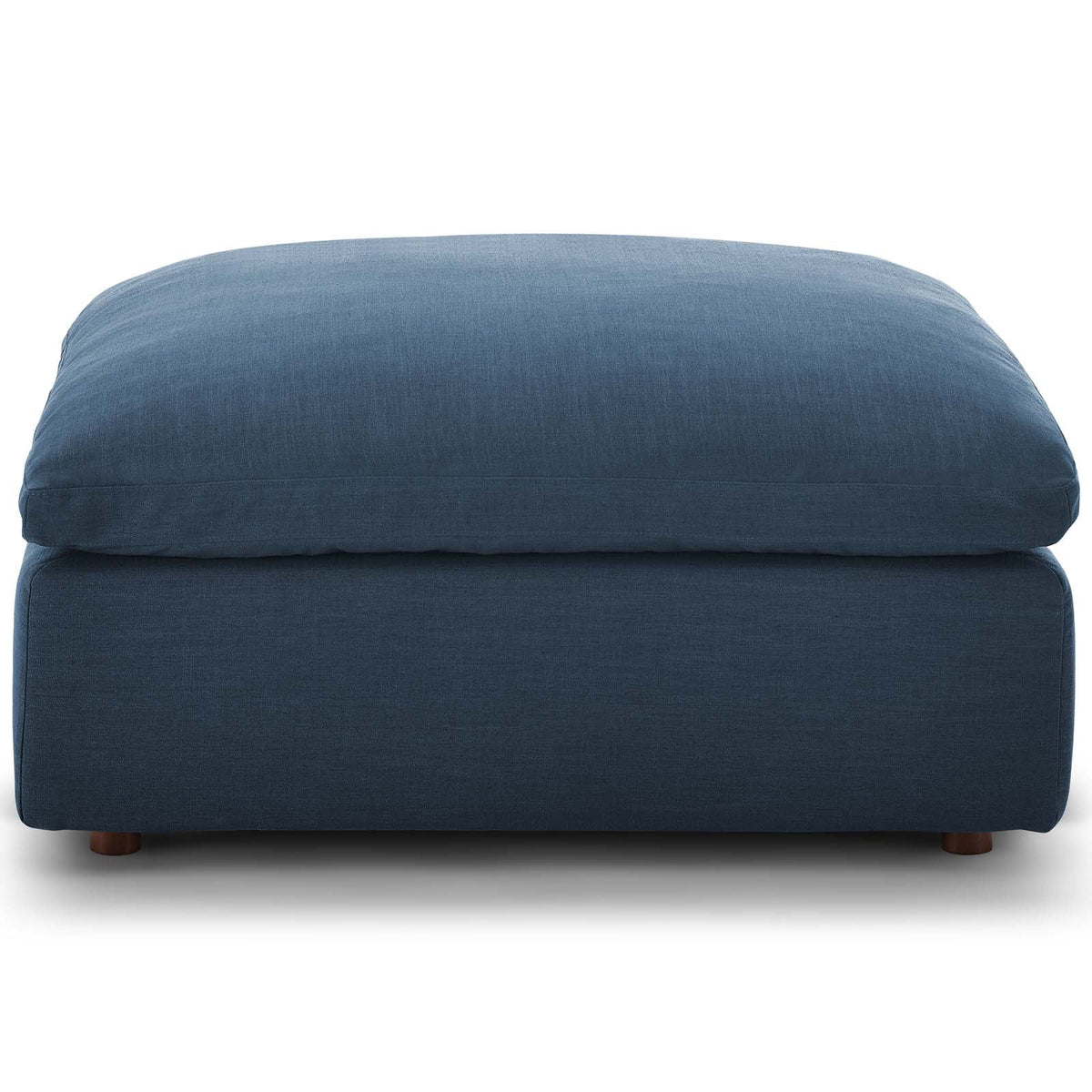 Navy Blue Fabric Accent Chair Ottoman Y358