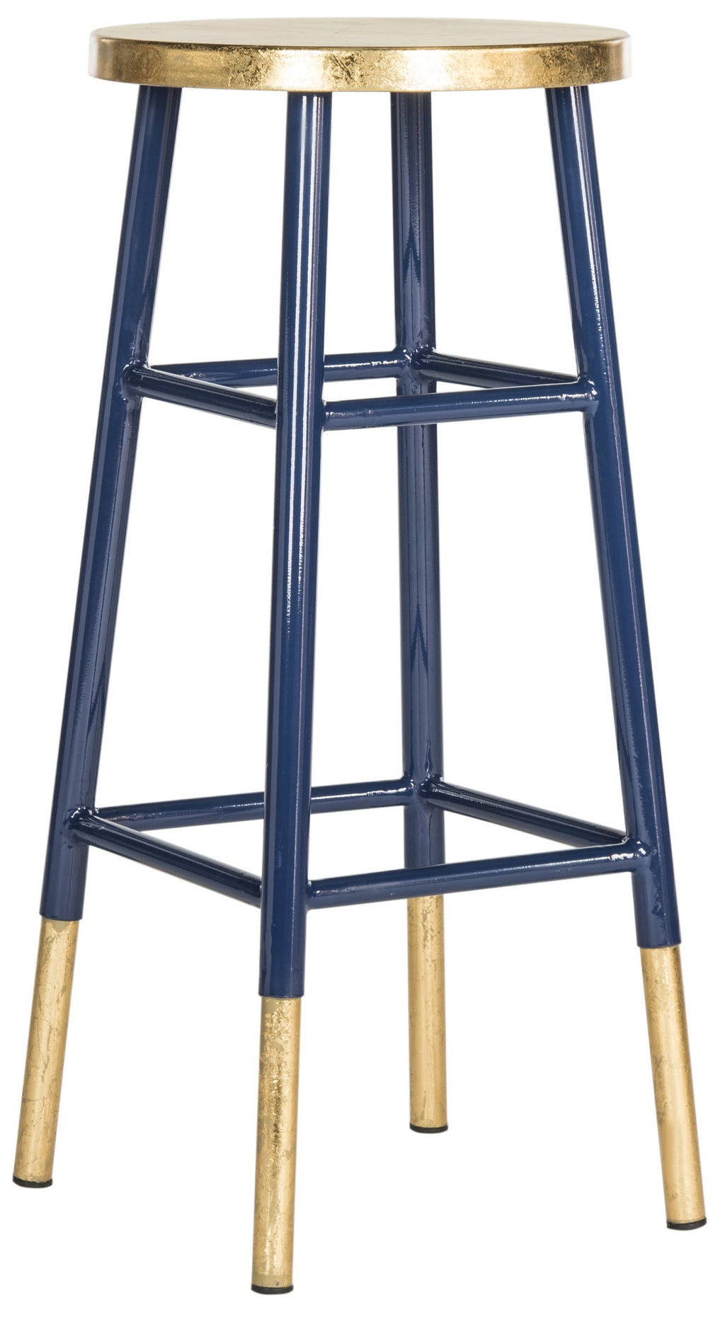Metallic Bar Stool, White/Gold S12636