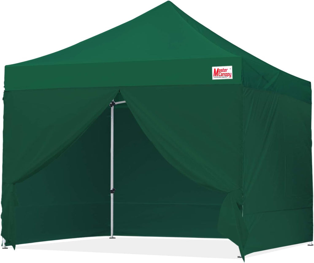 Pop-up Canopy Tent 10x10 Heavy Duty Instant Canopy with Sidewalls Pure White R970316