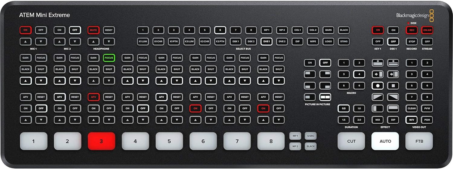ATEM Mini Extreme ISO HDMI Live Streaming Switcher with 12V Power Supply, International Adapters & Standard HDMI Cable V5112