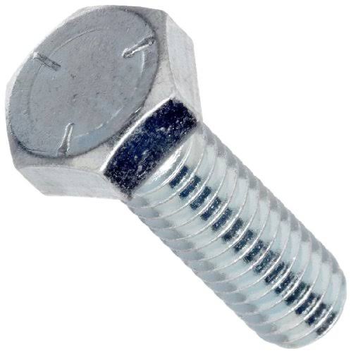 1/4-20 x 1-1/4 Hex Head Cap Screw, Carbon Steel, Zinc, Grade 5, 100 Pk C7452