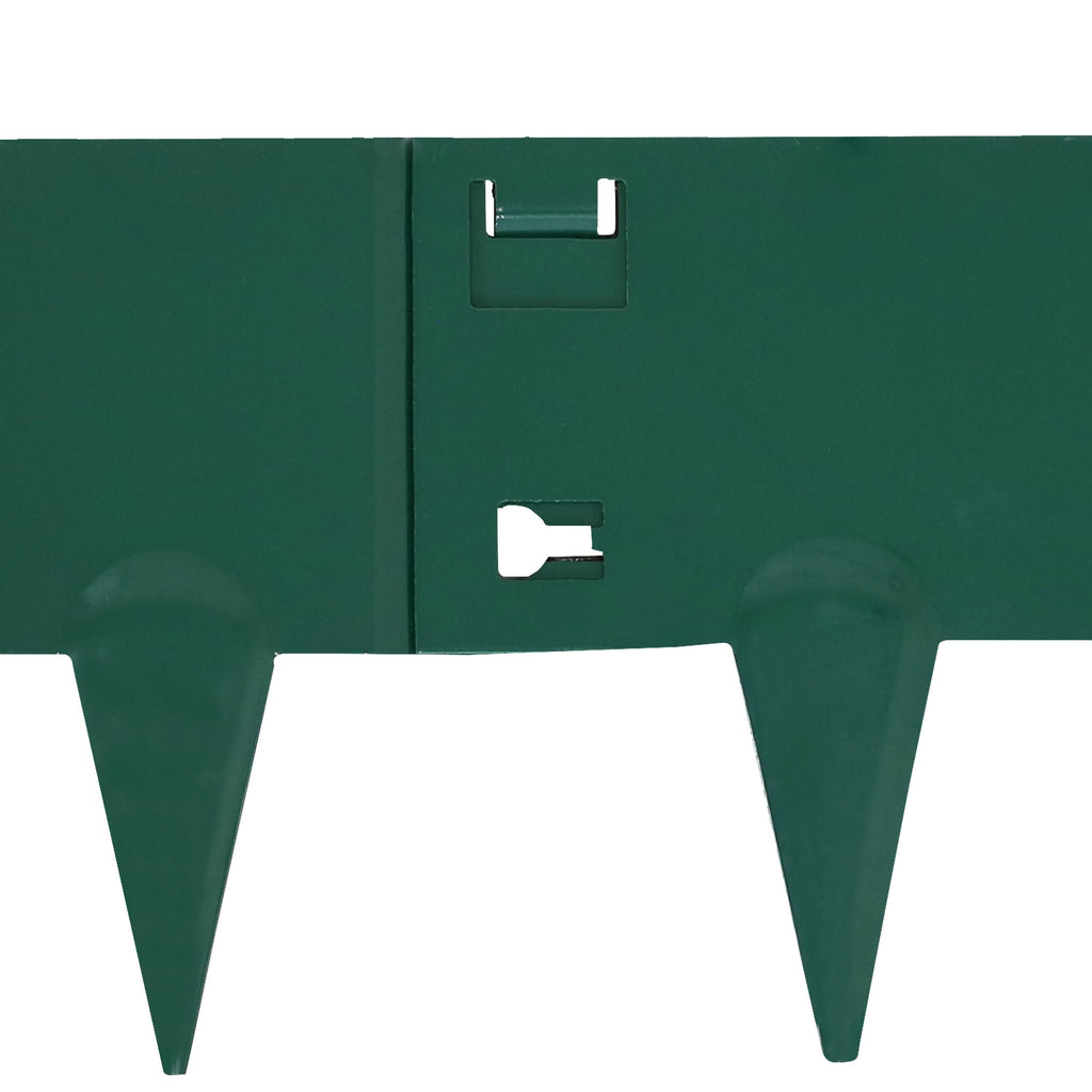 Set of 5 Green Steel Metal Landscape Edging Border T87219