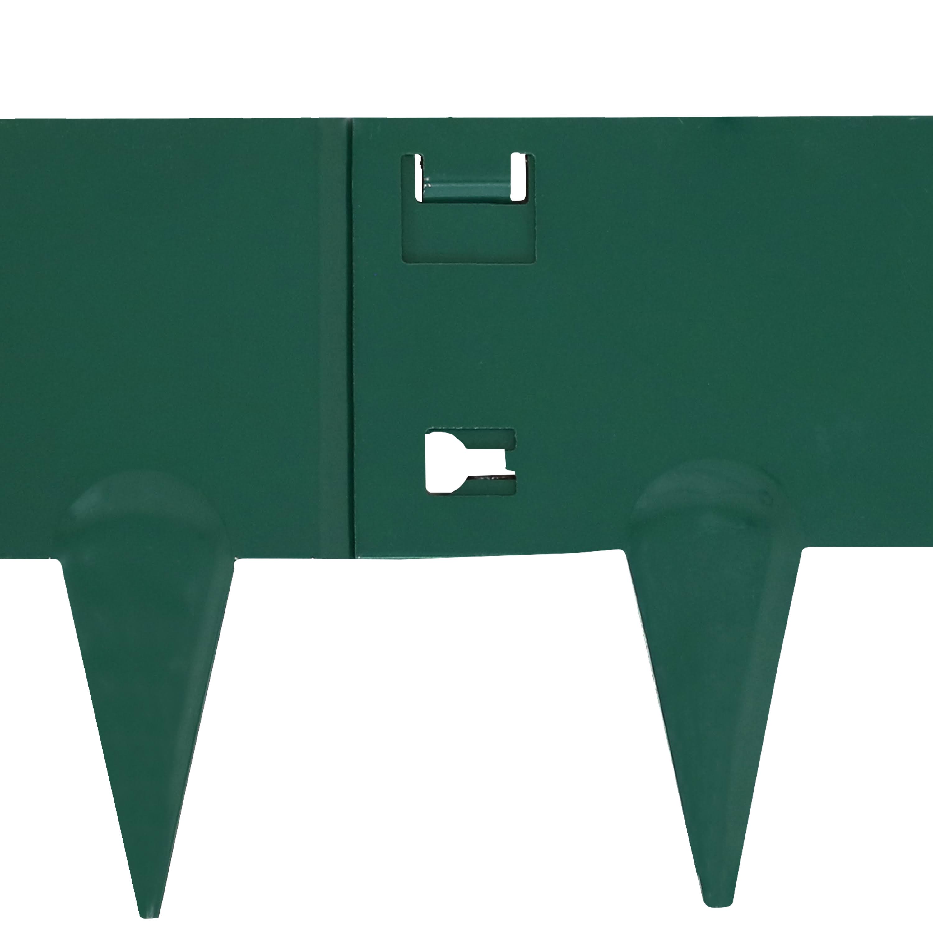 Set of 5 Green Steel Metal Landscape Edging Border T87219