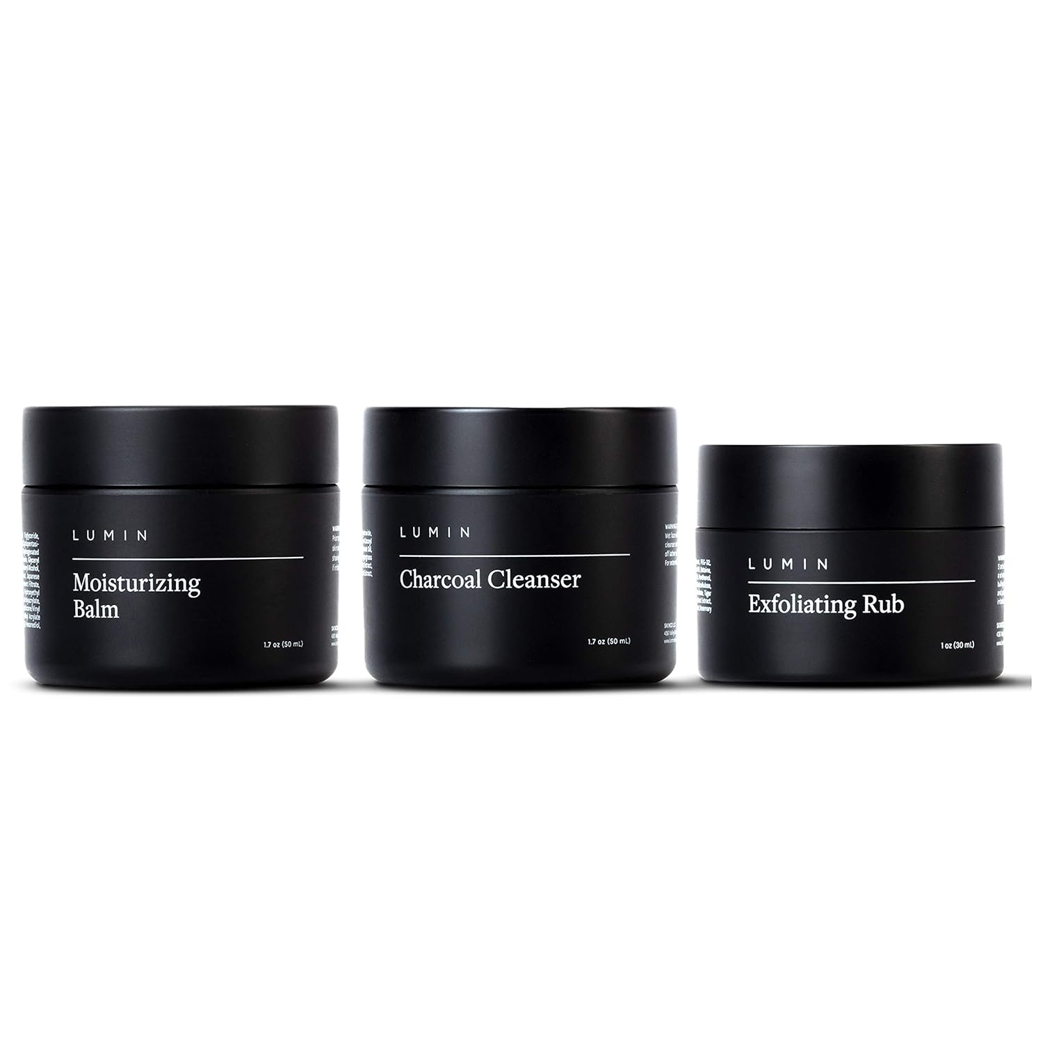 Charcoal Face Wash, Moisturizer, Exfoliating Rub Skin Care Kit F346923