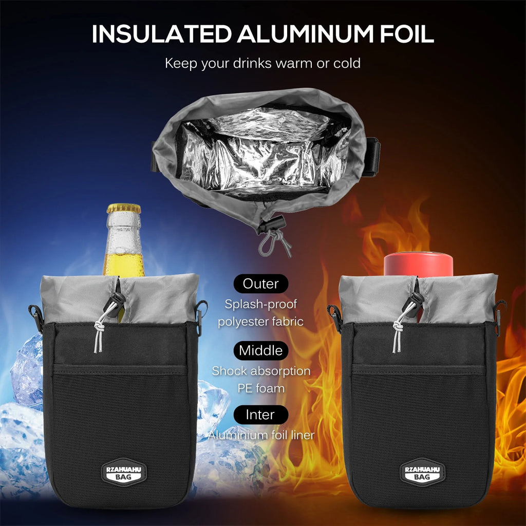 Insulated Bicycle Handlebar Water Bottle Holder Bag N2658