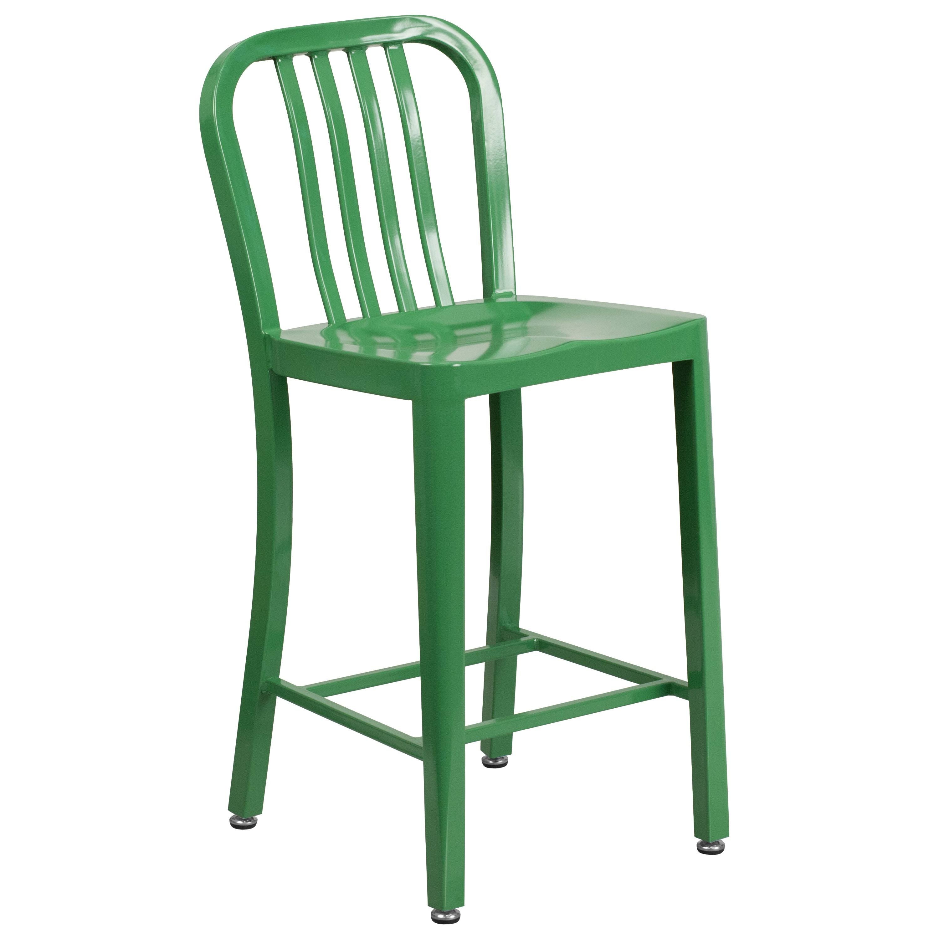 Green Metal Counter Stools J20374