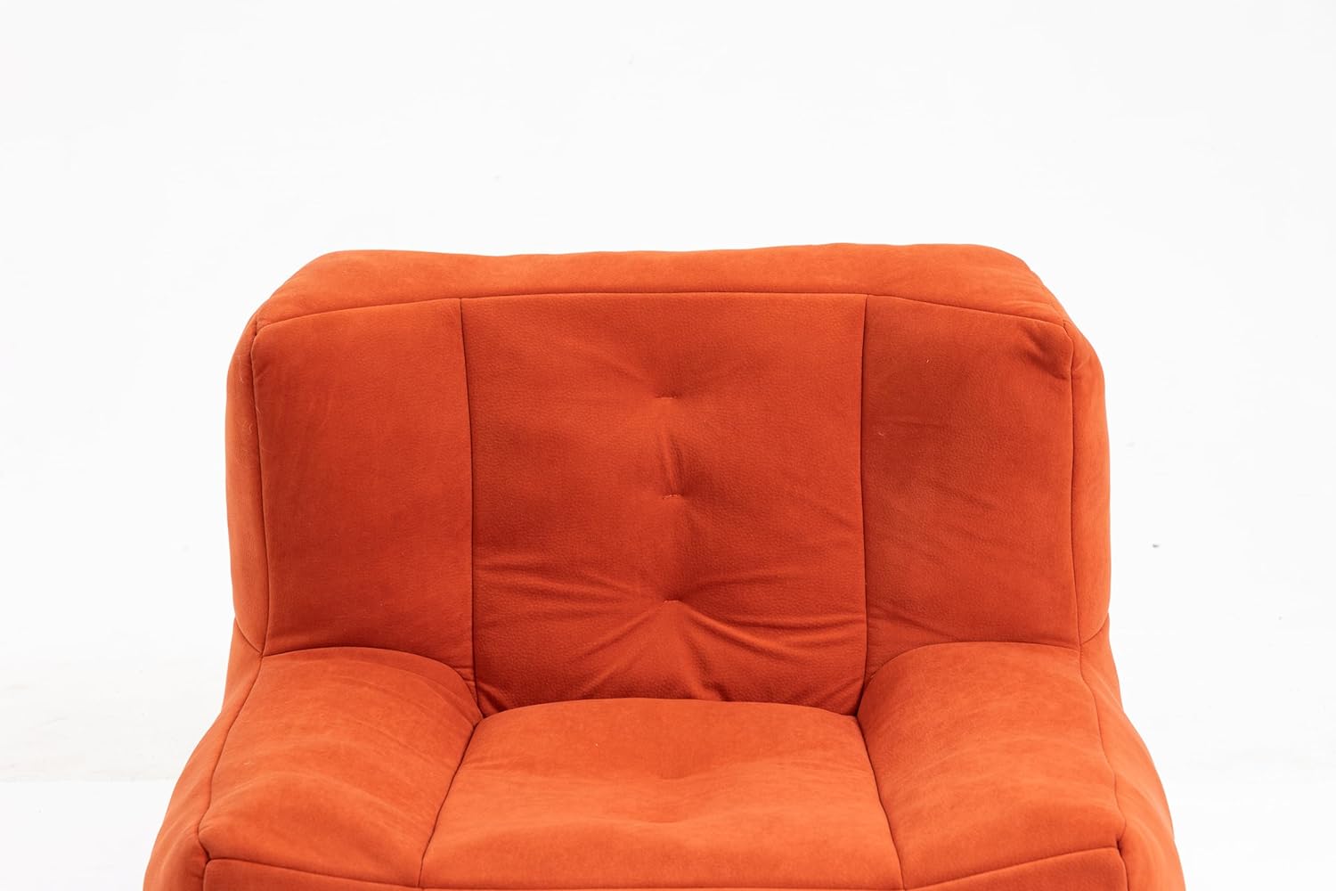 Orange Velvet Bean Bag Chair with Ottoman Z70338