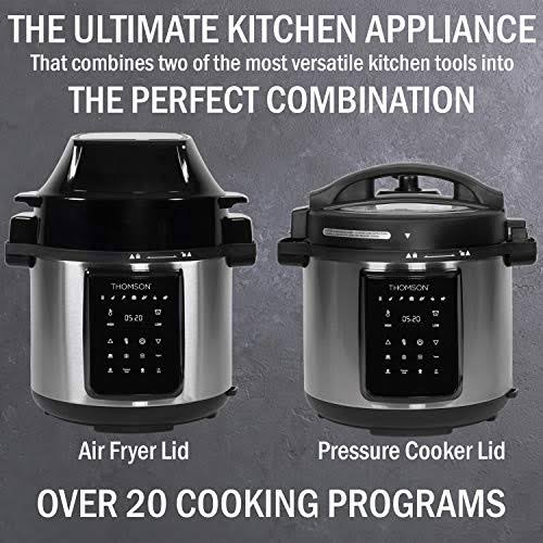 9-in-1 Pressure Cooker, Slow Cooker, Air Fryer, 6.5 qt J970