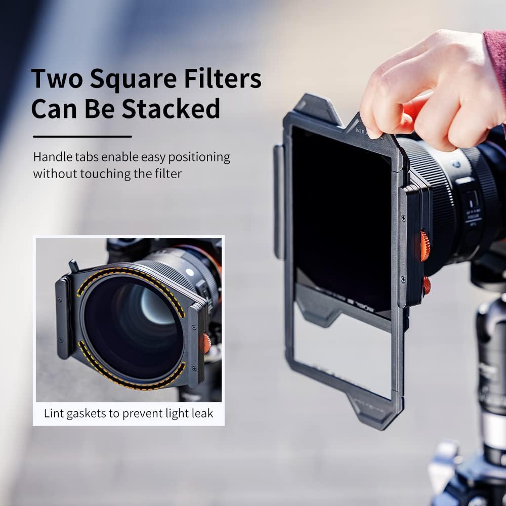 Square Filter Holder System Kit with 95mm Circular Polarizer, Square GND8 Filter, ND1000, and 4 Filter Adapter Rings J2866