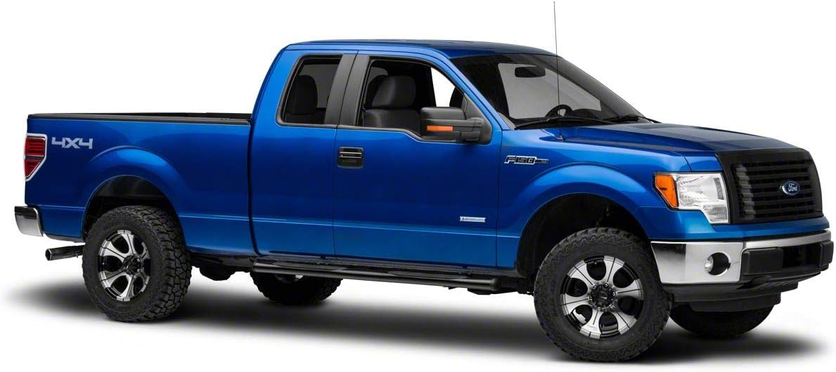 Gloss Black 4-Inch Oval Side Step Bars L470