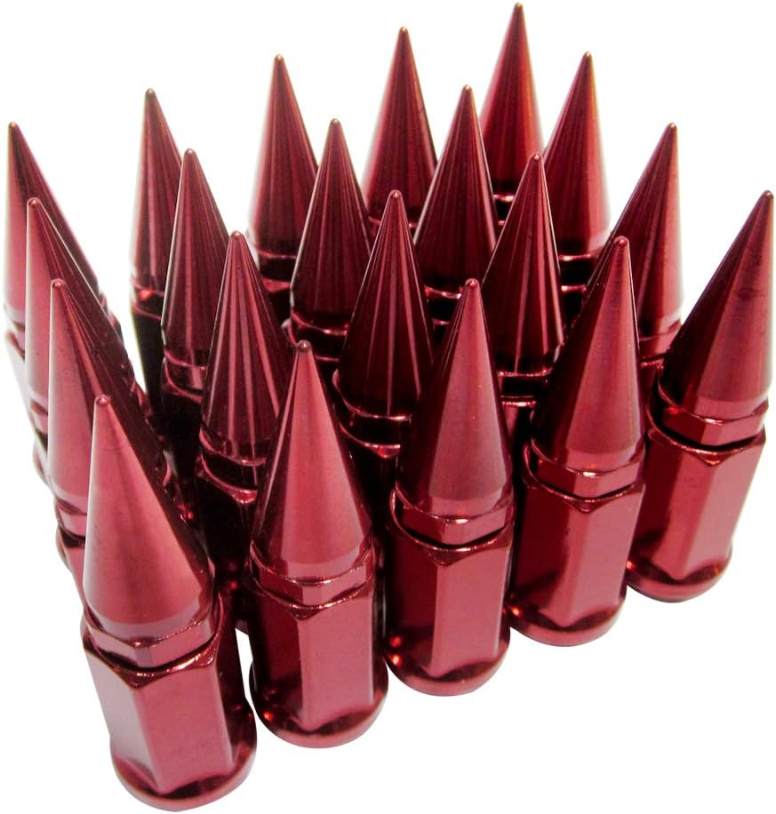 20 pc Purple Spike Lug Nut M12x1.25 Conical Seat Hex 3/4 in Y4458