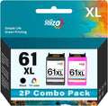 Remanufactured 61XL Ink Cartridge Combo Pack, 1 Black, 1 Tri-Color, 2 Pack M83981