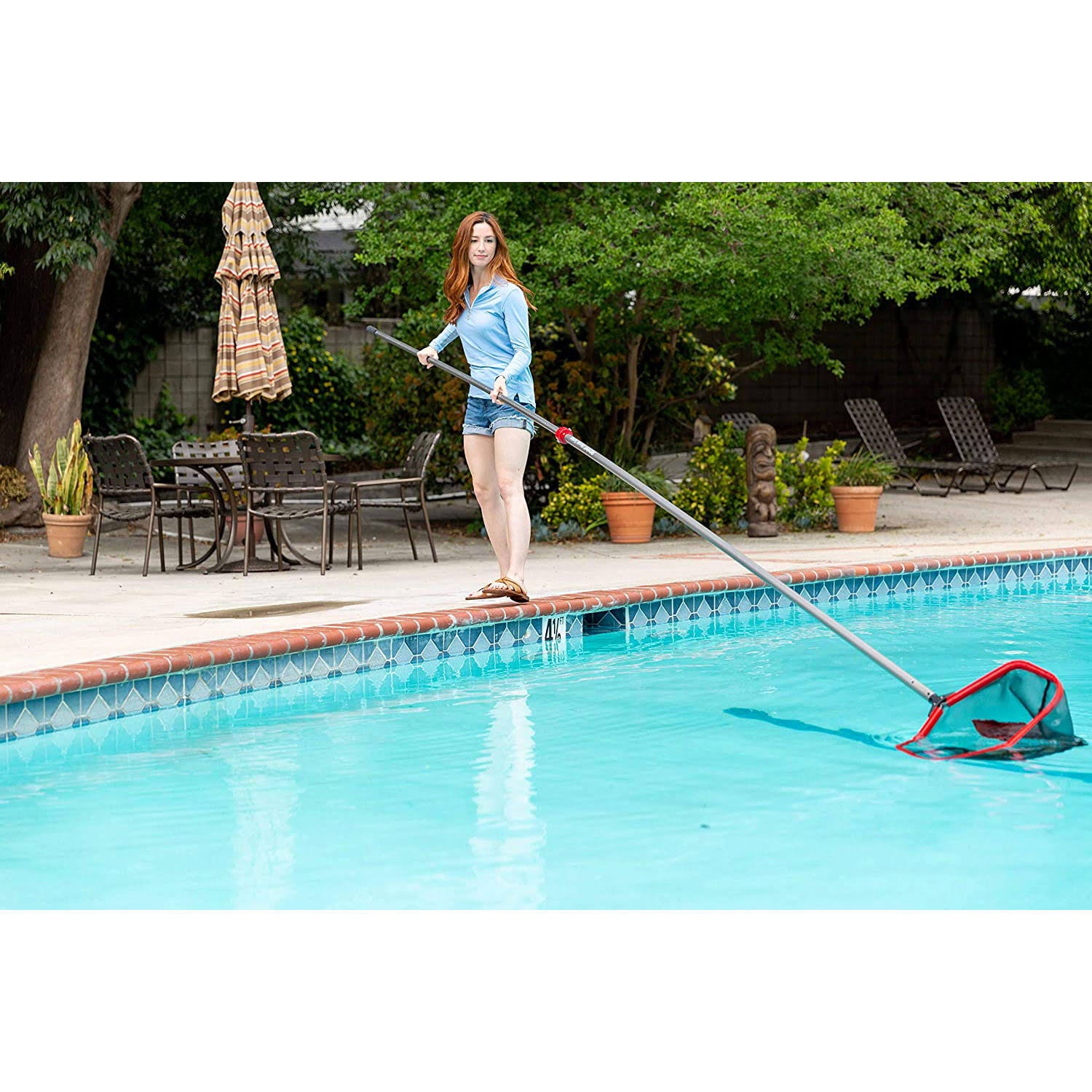 Telescoping Swimming Pool Cleaning Tool Net Pole D259
