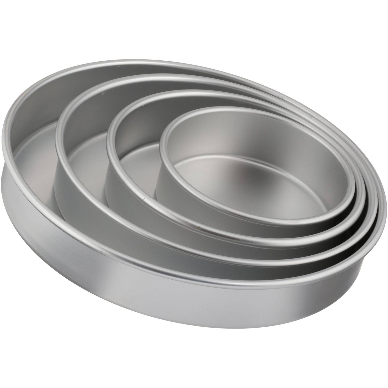 Silver 4 Count Round Cake Pan Set X1795