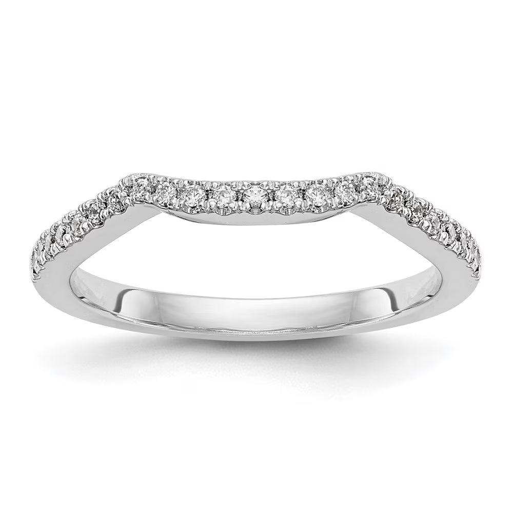 14K White Gold Lab Grown Diamond Band Size 7 E4501