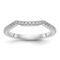 14K White Gold Lab Grown Diamond Band Size 7 E4501