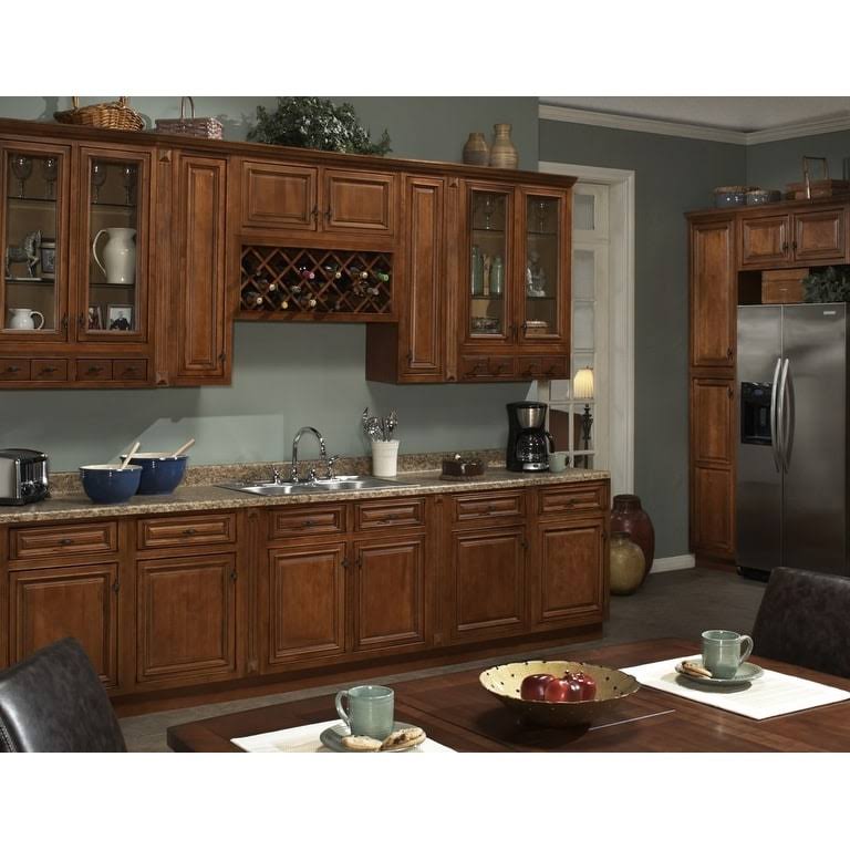 Burnt Cinnamon Double Door Kitchen Wall Cabinet C396