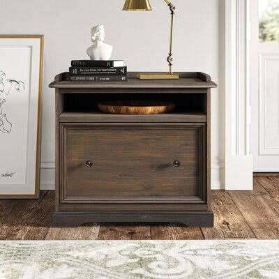 1-Drawer Lateral Filing Cabinet Rich Walnut Y7636