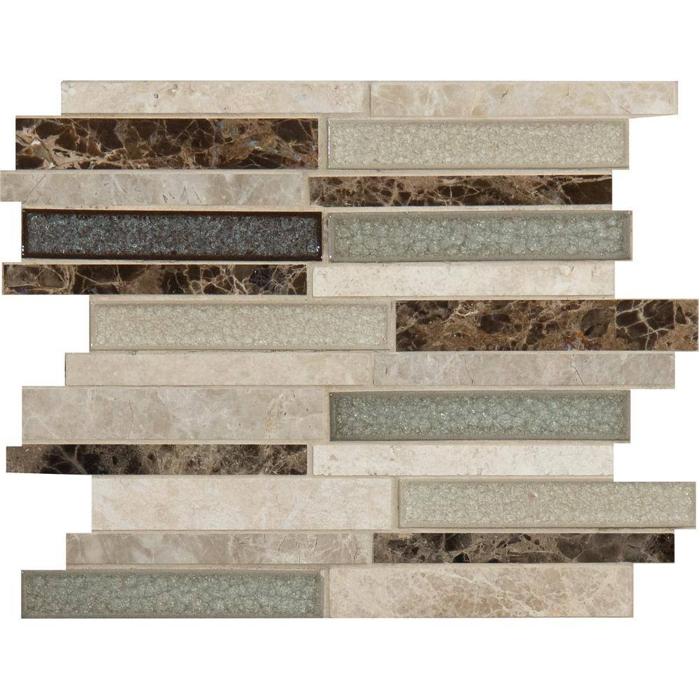 12 in. x 12 in. x 8mm Glossy Multi-Surface Mosaic Tile (10 Sq. ft./Case) R556
