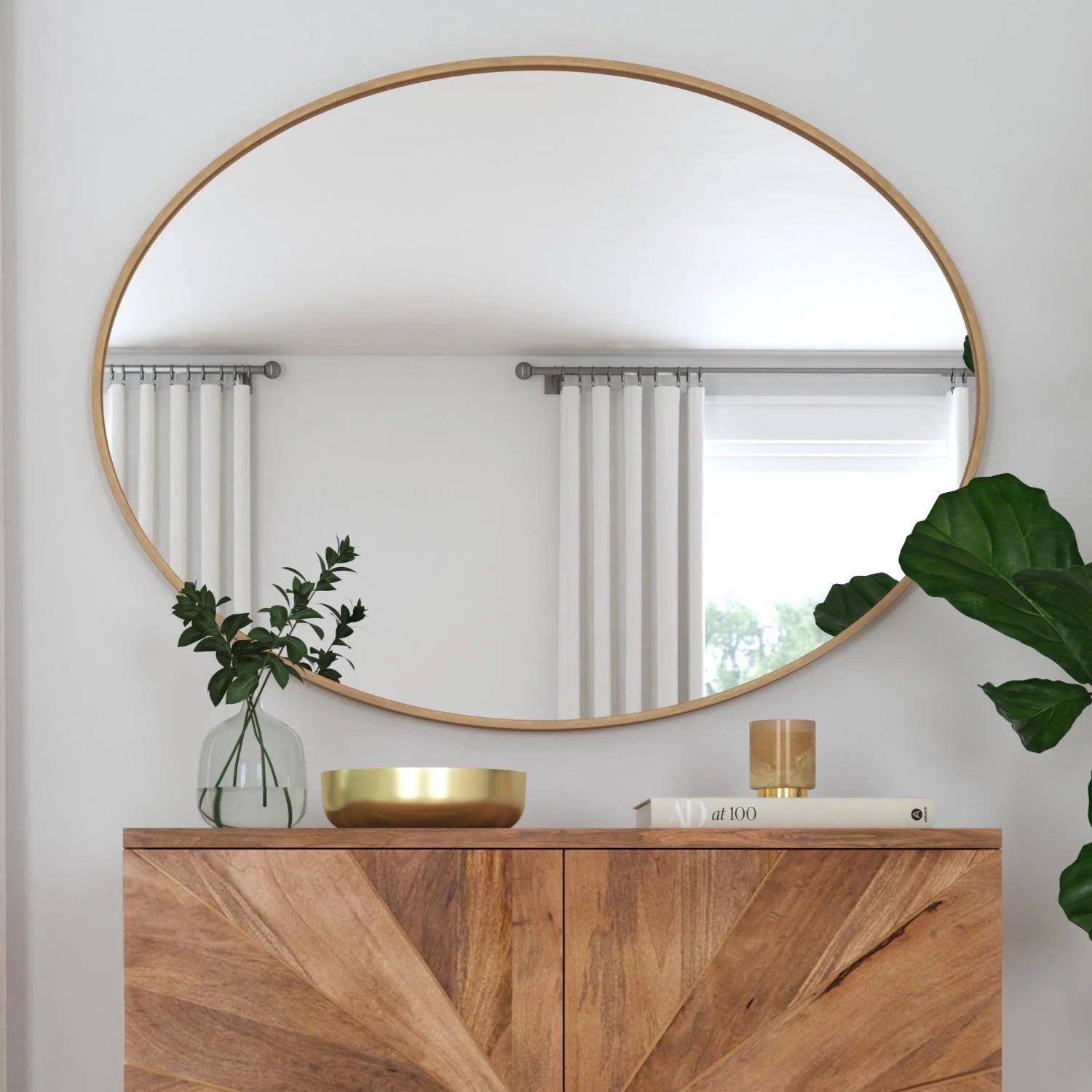Glam Wall Mirror With Gold Finish G288