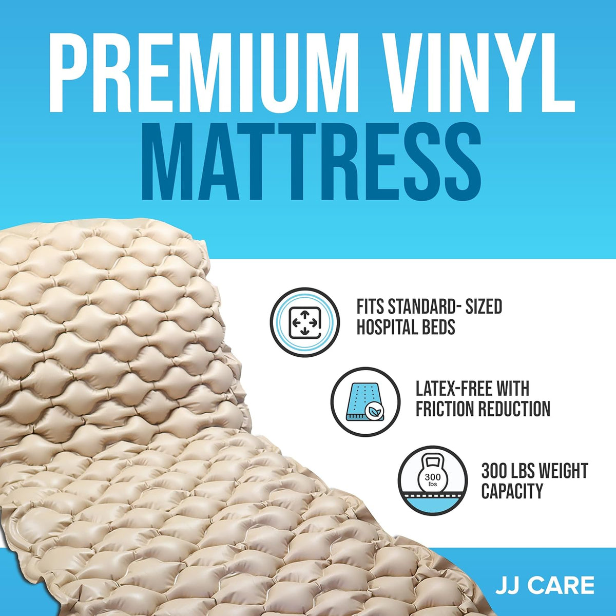 Alternating Pressure Mattress Pad with Pump, 79”x35”, Pack of 2 L748