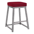 Red Bonded Leather Counter Height Barstool T990