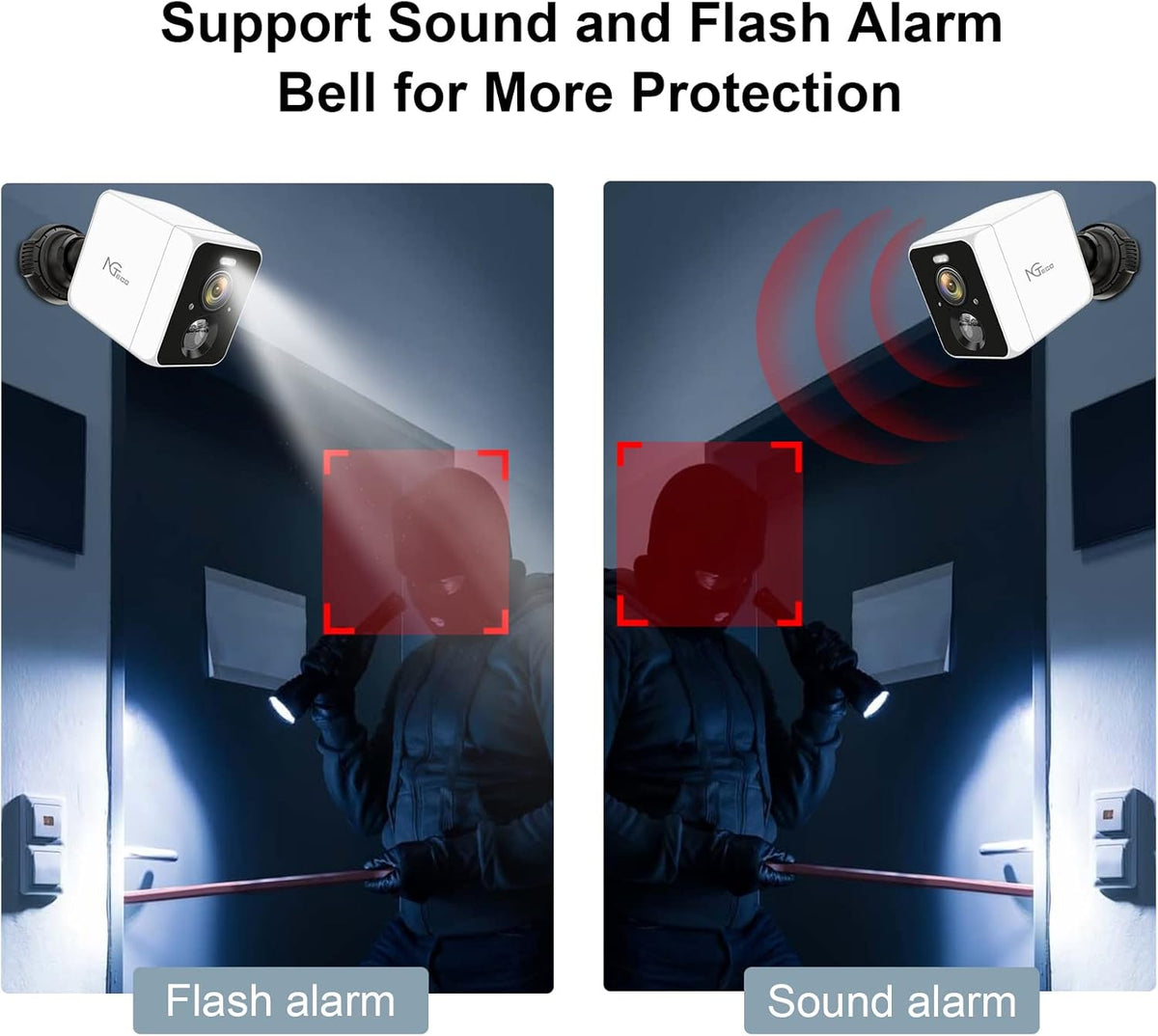 4MP Wireless Battery Powered Security Camera with Color Night Vision N93064
