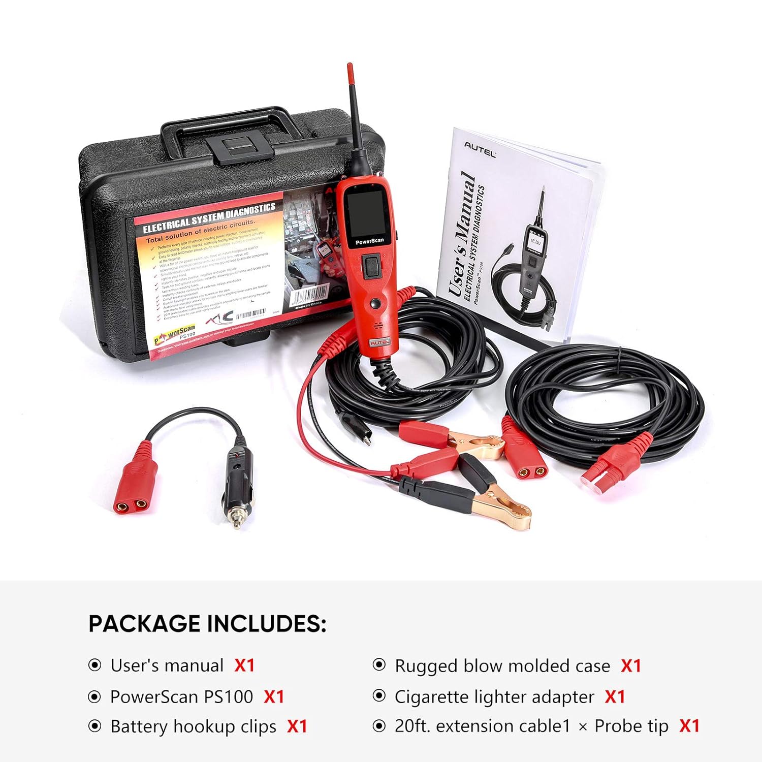 Red Automotive Circuit Tester Digital Voltmeter Y808