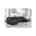 Dark Gray Linen 5Pc Modular Sectional Sofa P3071