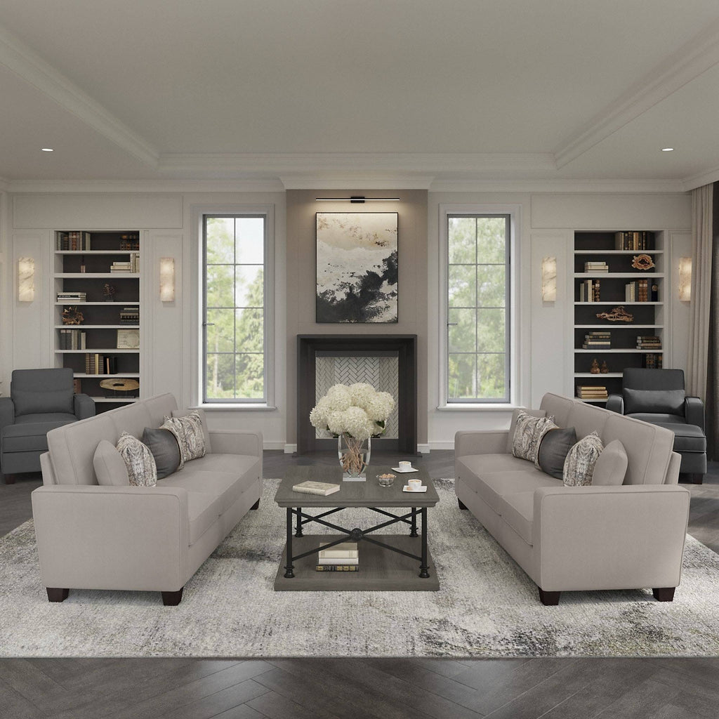 Turkish Blue Herringbone Loveseat W863