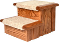 Tall Raised Panel Dog Steps, Carpeted Tread, 12-Inch Pack of 2 K9930