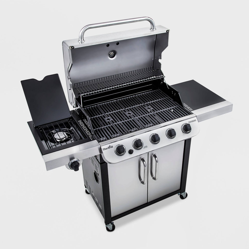 5 Burner Cabinet Gas Grill - Black/Silver D732370
