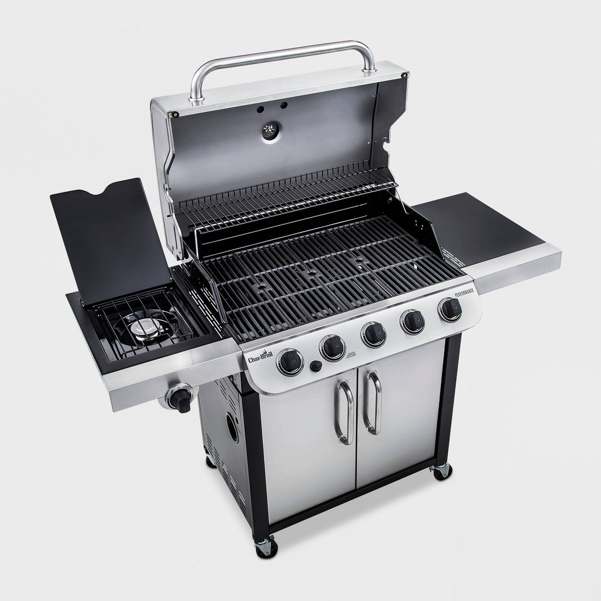 5 Burner Cabinet Gas Grill - Black/Silver D732370