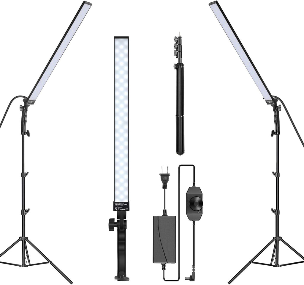 2-Pack Dimmable 5500K LED Video Light Stick Kit with 79-inch Light Stand P97991