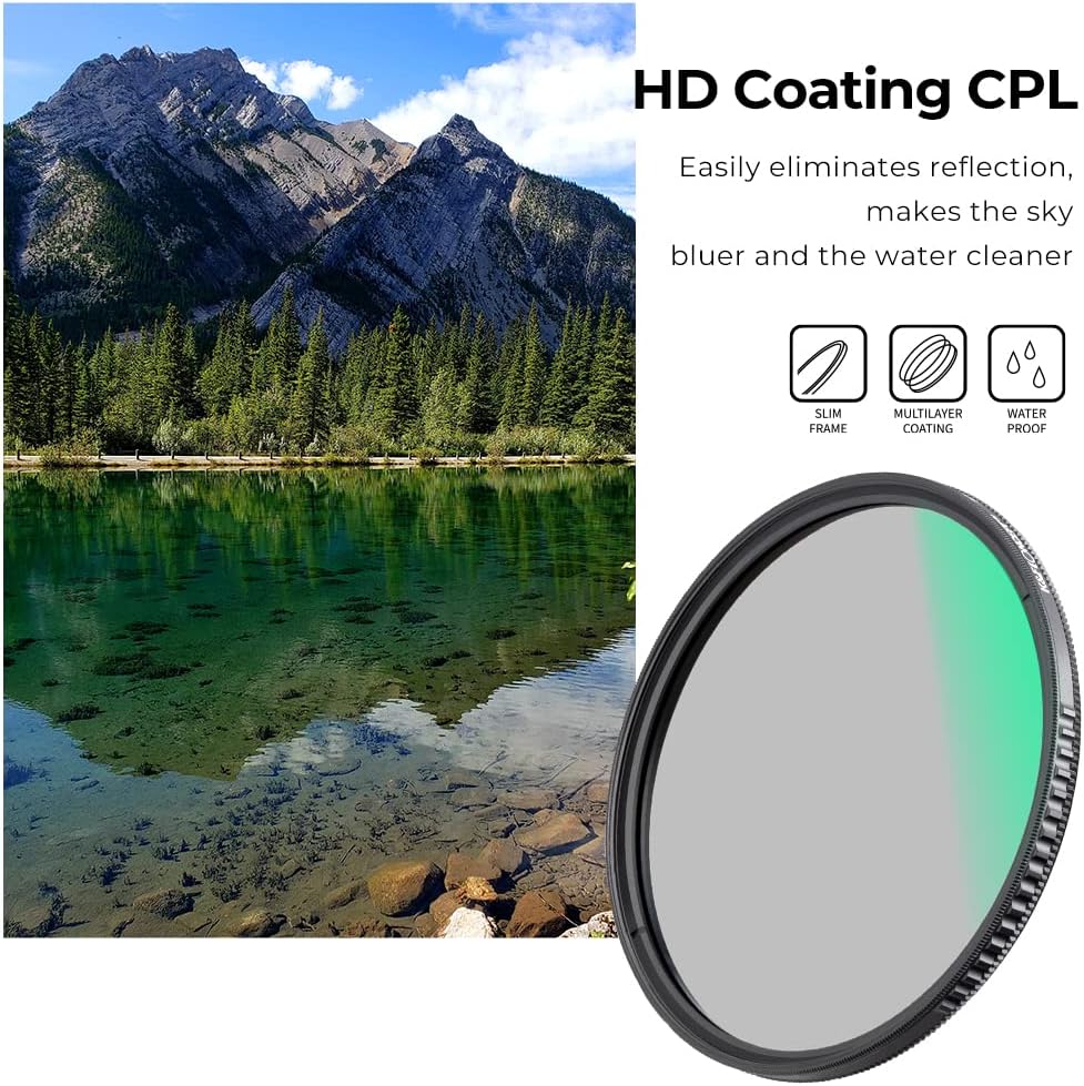 77mm Circular Polarizing Filter with Multi-Layer Coatings, Pack of 2 L3456