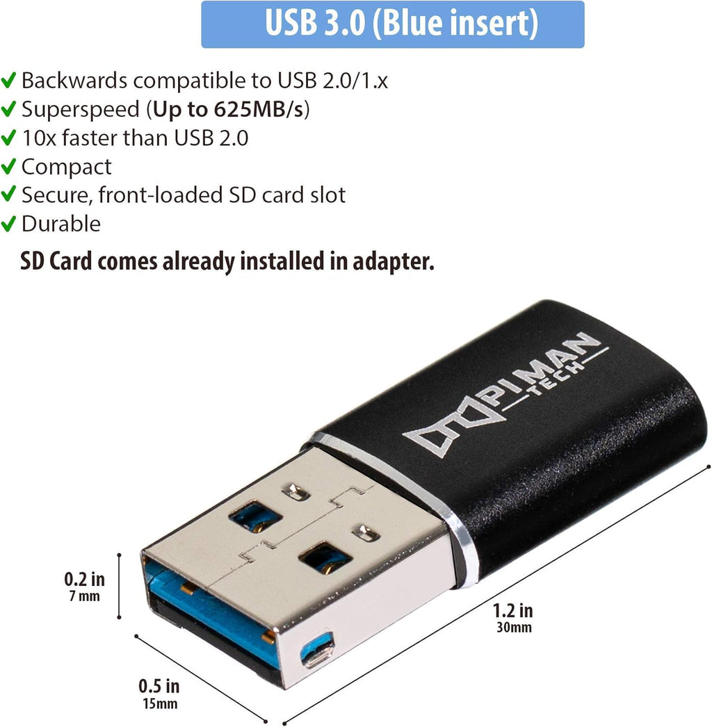 128 GB MicroSD Card and USB 3.0 Adapter Y2498