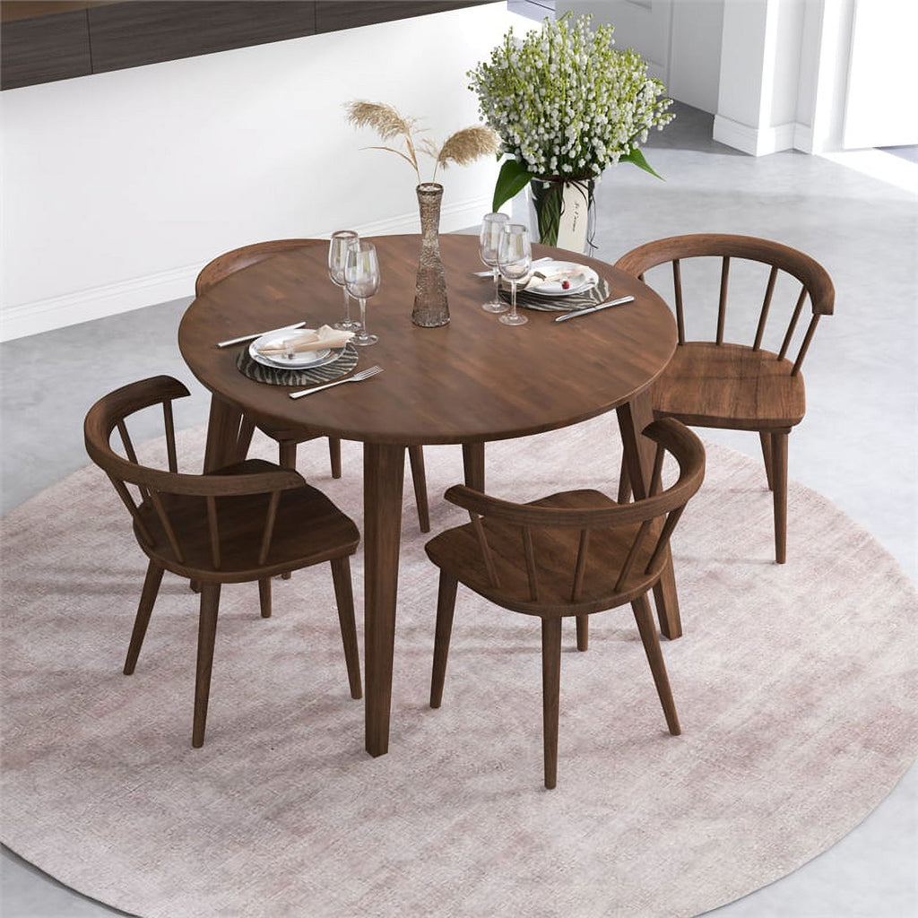 Walnut Round Solid Wood Dining Table M67800